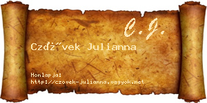 Czövek Julianna névjegykártya