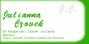 julianna czovek business card